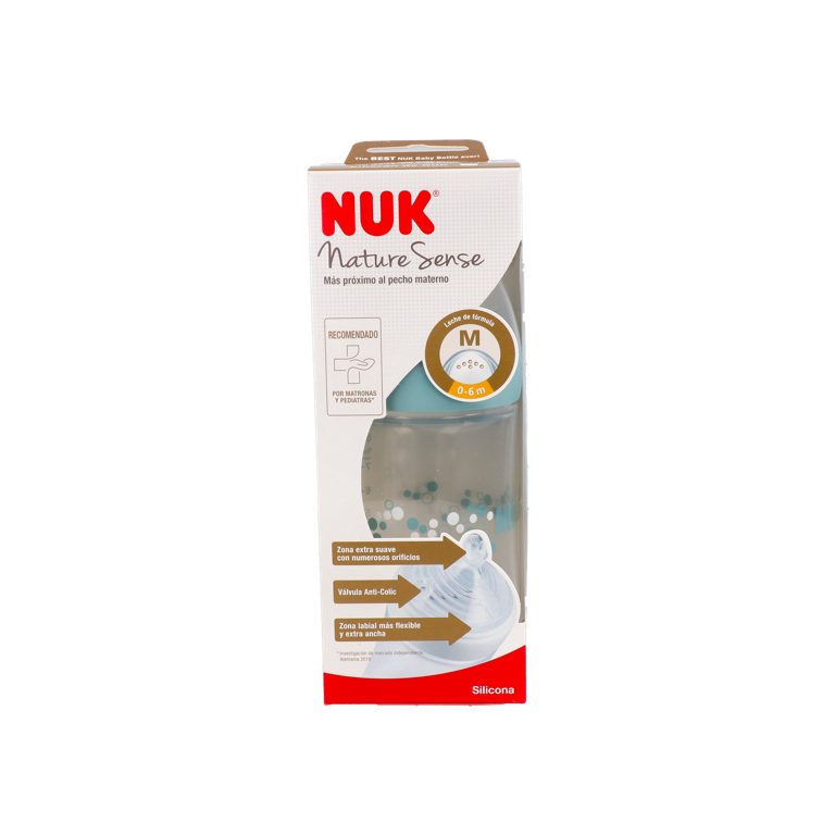 Nuk Nature Sense Biberón Silicona 260 ml Talla M 0-6 M
