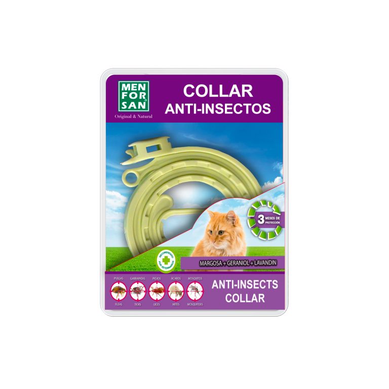 Menforsan Collar Anti-insectos 100% natural gatos 30cm