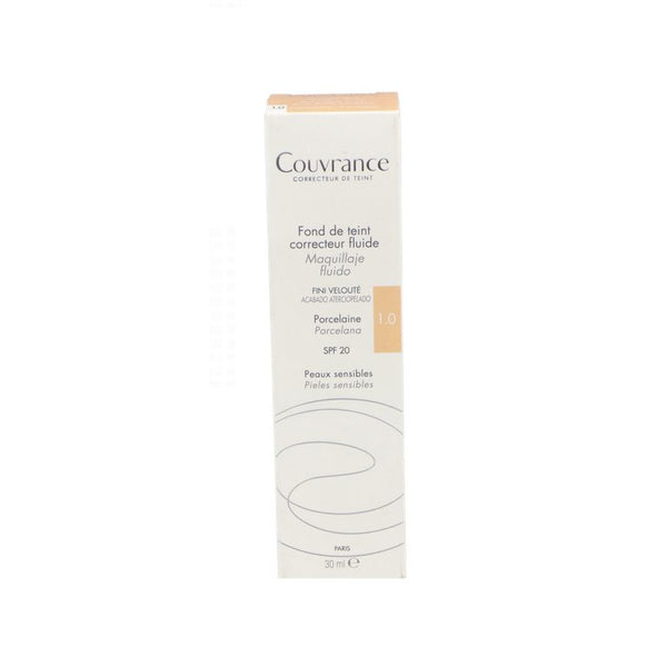 Avène Couvrance maquillaje fluido color Porcelana 1.0 30ml