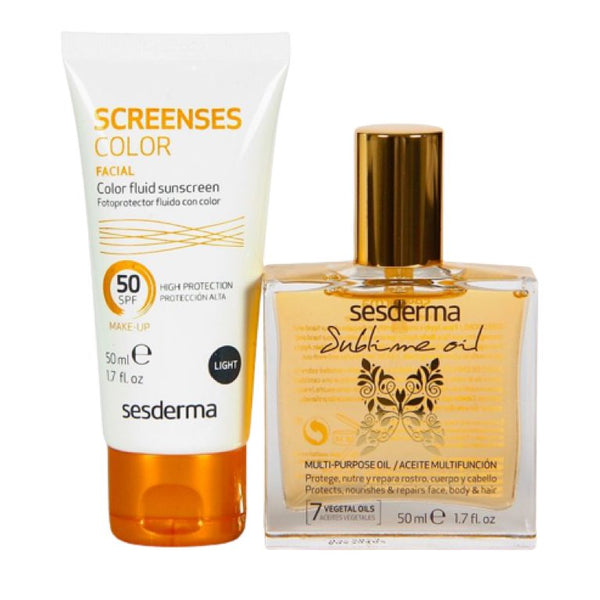 Sesderma Pack Screenses Fluido Light Color Spf50+Aceite Sublime