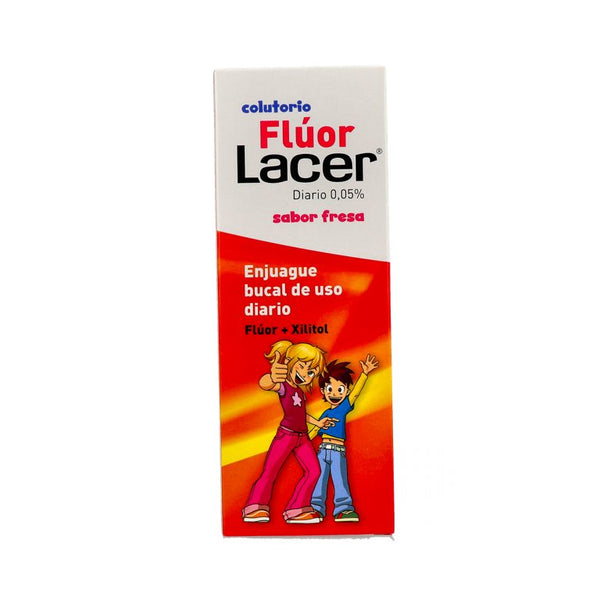 Flúor Lacer Colutorio Infantil Diario 0.05% Fresa 500ml