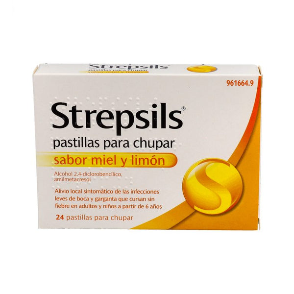 STREPSILS MIEL Y LIMÓN 24 PASTILLAS PARA CHUPAR