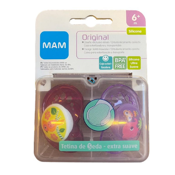 MAM Baby Chupete Original 6+ Silicona 2 Unidades