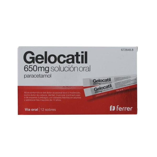 Gelocatil 650mg 12 sobres