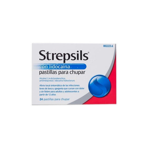 STREPSILS LIDOCAINA 24 PASTILLAS PARA CHUPAR