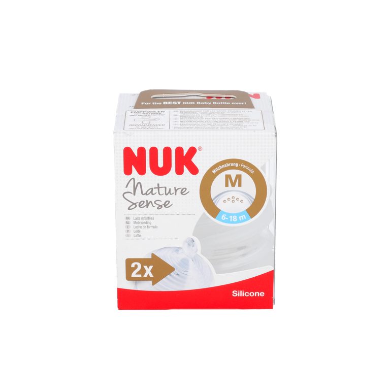 Nuk Natura Sense Tetina Silicona Talla M 6-18 M, 2 Uds