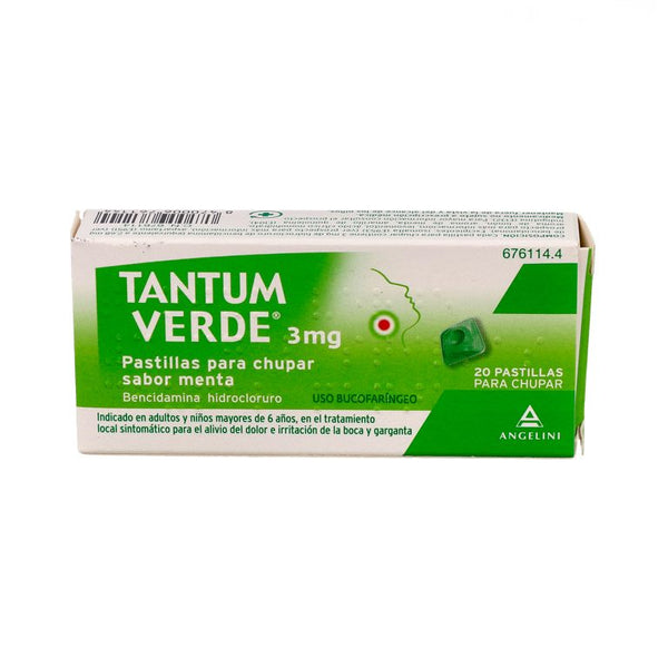 Tantum Verde 3mg 20 Pastillas Para Chupar Menta