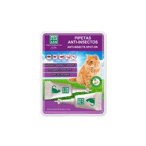 Menforsan 2 Pipetas Anti-insectos 100% natural para gatos