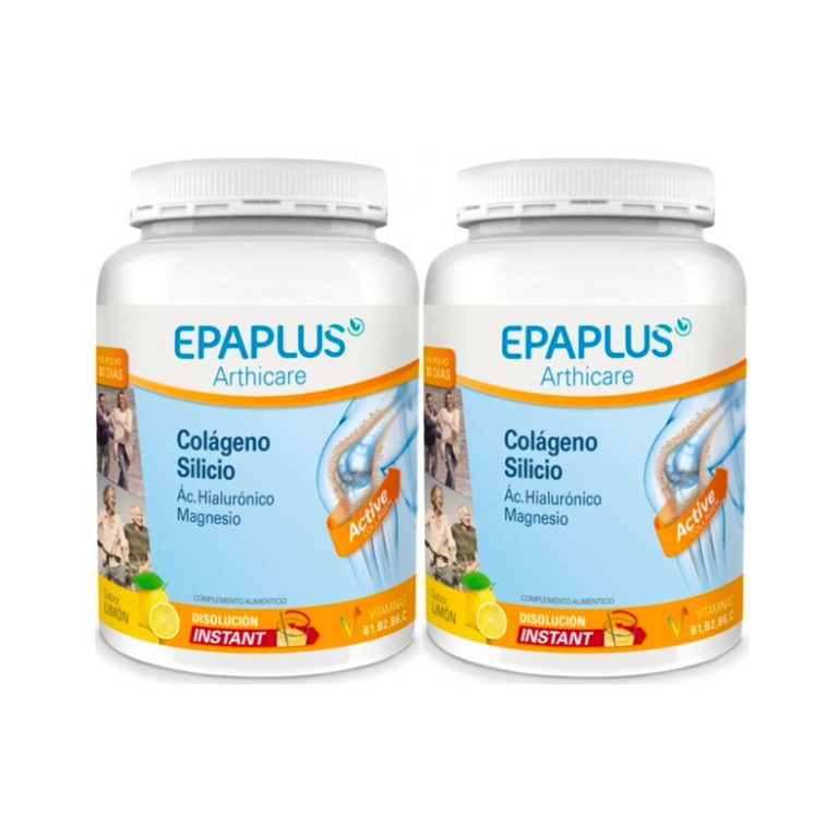 Epaplus Colágeno + Silicio + Ácido Hialurónico Limón 2x334g.