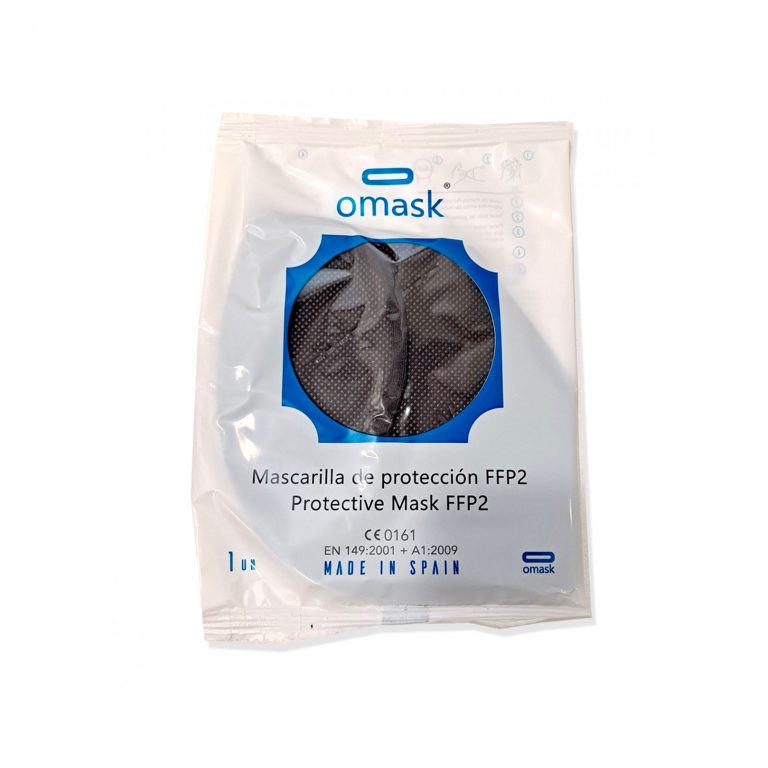 MASCARILLA FFP2 OMASK NEGRA