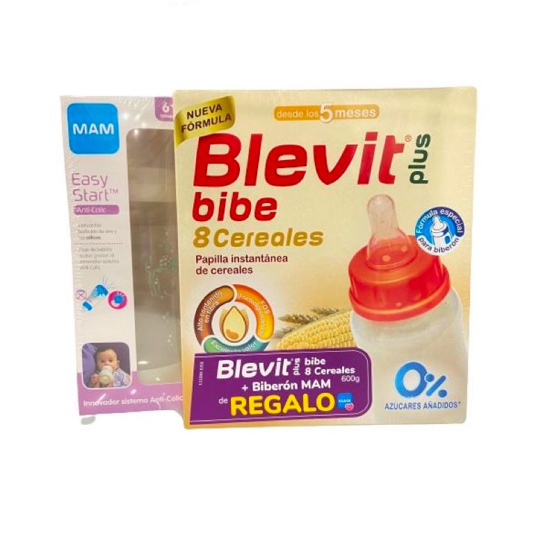 Blevit Plus Bibe 8 Cereales 1 Bolsa 600 G + 1 Biberon Mam - Mc Pharms