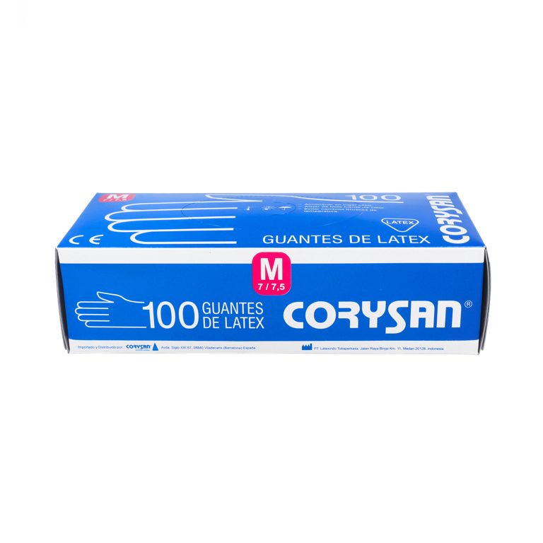 GUANTES LATEX CORYSAN M 100 U