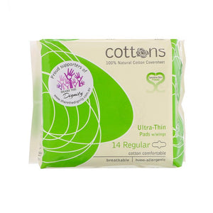 Cottons compresa ultrafina con alas absorción regular 14uds