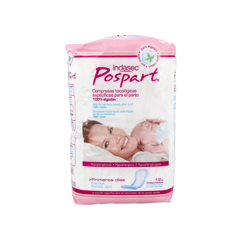 INDASEC COMPRESAS POSPART PRIMER DIA 12 UDS