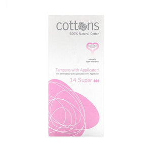 Cottons tampón con aplicador absorción super 14uds