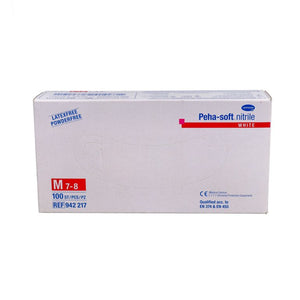 GUANTES NITRILO M Blanco 100 U
