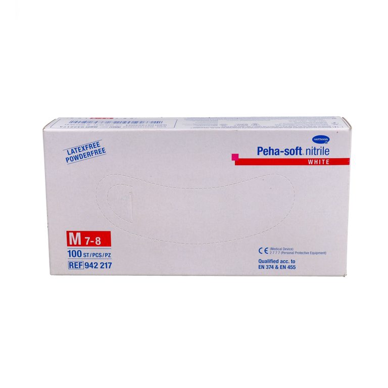 GUANTES NITRILO M Blanco 100 U