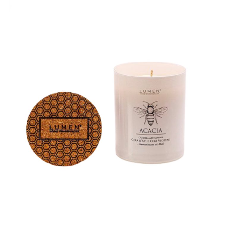 LUMEN ACACIA VELA CON CERA DE ABEJA NATURAL 200ML