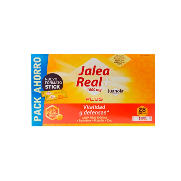 JUANOLA JALEA REAL PLUS 1000 MG 28 SOBRES
