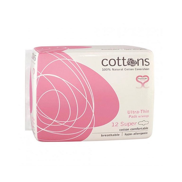 Cottons compresa ultrafina con alas absorción super 12uds