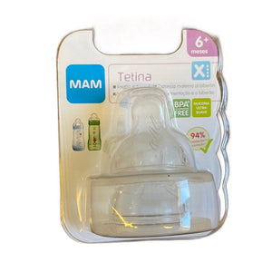 MAM Tetina Silicona +6M, 2 Uds