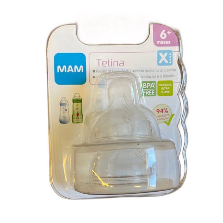 MAM Tetina Silicona +6M, 2 Uds