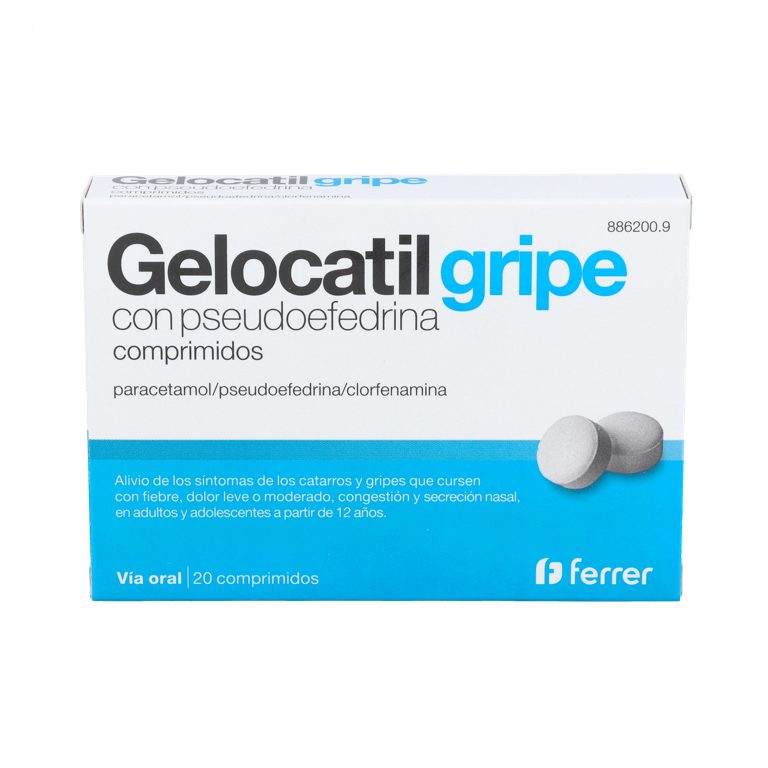 GELOCATIL GRIPE C PSEUDOEFEDRINA 20 COM