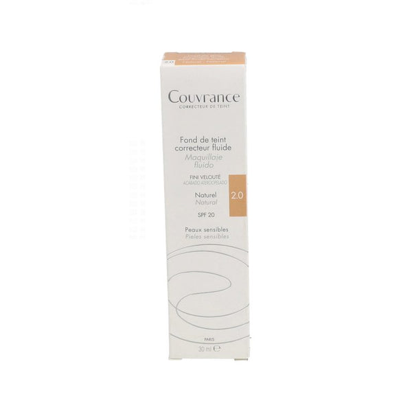 Avène Couvrance Base de maquillaje fluida correctora Natural 2.0 30ml