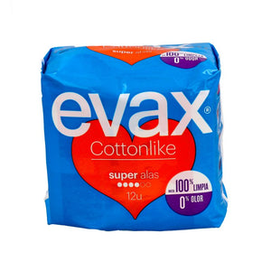 EVAX COMPRESAS COTTONL SUPER ALAS 12 U
