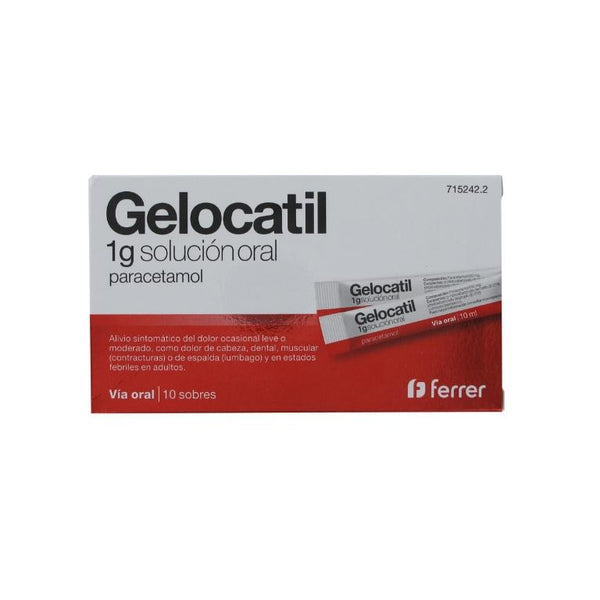 Gelocatil 1G solucion oral 10 sobres